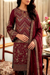 Luxury Handwork Lawn 3PC Stitched Suit – Fancy Designer Edition Z-1611