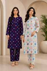 Printed 2-Piece Bundle Deal – Set 01 (2 Suits) - Z-1659