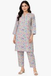 Premium Printed Pure AirJet Lawn 2 Piece Suit | Shirt & Trouser - Z-1677