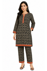 Premium Printed Pure AirJet Lawn 2 Piece Suit | Shirt & Trouser - Z-1678