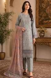 Luxury Handwork Lawn 3PC Stitched Suit – Fancy Designer Edition Z-1609