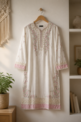 Luxury Stitched 2-Piece Pure Bamber Chiffon Handwork Suit - Z-1185
