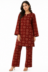 Premium Printed Pure AirJet Lawn 2 Piece Suit | Shirt & Trouser - Z-1698