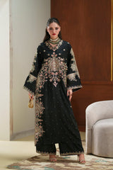 Luxury Floral Embroidered Kaftan – Pure Viscose Raw Silk | Ready to Wear - Z-1803
