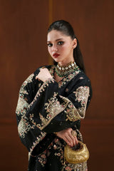 Luxury Floral Embroidered Kaftan – Pure Viscose Raw Silk | Ready to Wear - Z-1803