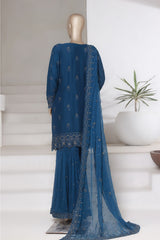SADABAHAR Luxury Embroidered Chiffon Gharara Suit – Ready to Wear - Z-10003