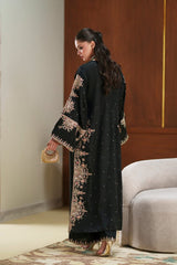 Luxury Floral Embroidered Kaftan – Pure Viscose Raw Silk | Ready to Wear - Z-1803