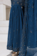 SADABAHAR Luxury Embroidered Chiffon Gharara Suit – Ready to Wear - Z-10003