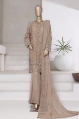 SADABAHAR Luxury Embroidered Chiffon Gharara Suit – Ready to Wear - Z-10004