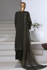 SADABAHAR Luxury Embroidered Chiffon Suit – Ready to Wear - Z-10011