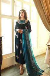 Winter LUXE Luxury Embroidered Velvet Suit - Z-1049