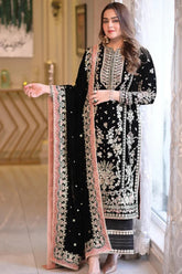 Aneelas Luxury Velvet Embroidered Formal - SM-01 - Z-1446