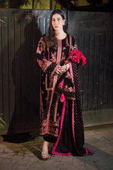 Winter LUX Luxury Velvet Embroidered Formal - Oceans - Z-1448