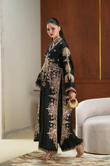Luxury Floral Embroidered Kaftan – Pure Viscose Raw Silk | Ready to Wear - Z-1803