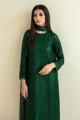 Green Embroidered Formal Collection'25 UF-386 - Z-842