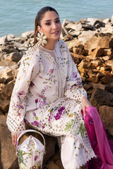 FLOW BY CRIMSON Chikankari Lawn'25 Bloom Bold - D4 A - Z-1258