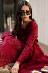Summer Luxury Rouge - Chikankari Lawn - Z-632