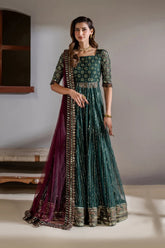 Meraki Luxury Embroidered Wedding Net Maxi CC-65 - Z-1706