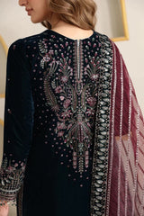 Winter LUXE Luxury Embroidered Velvet Suit | VF-2008 - Z-1810