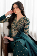 Luxury Formal Embroidered Raw Silk UR-7056 - Z-1433