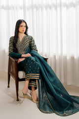 Luxury Formal Embroidered Raw Silk UR-7056 - Z-1433