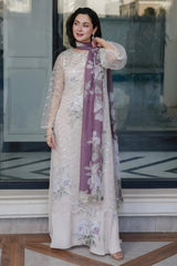 Noural Dress by Lulusar | Handcrafted Organza Outfit with Digital Print Silk Lining Z-1376