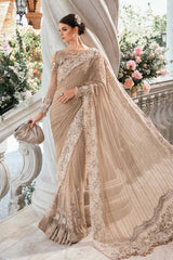 Luxury Wedding Formal Chiffon Saree - BD-2801 - Z-1010