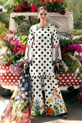 Polka Dot Printed Embroidered Summer'26 MPS-3008-A - Z-1624