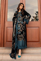 Winter Luxe Embroidered Velvet Suit | DL-1208 - Z-1385