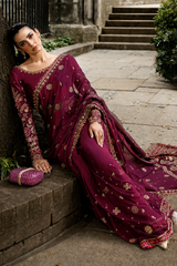 Luxury Wedding Formal Chiffon Saree - WF-09-01 - Z-1761