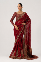 Heavily Embroidery Formal Saree - DANIRA MC-26V1-09 - Z-1792