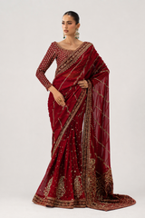 Heavily Embroidery Formal Saree - DANIRA MC-26V1-09 - Z-1792