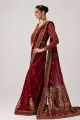Heavily Embroidery Formal Saree - DANIRA MC-26V1-09 - Z-1792