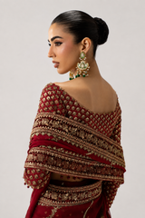 Heavily Embroidery Formal Saree - DANIRA MC-26V1-09 - Z-1792