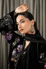 Winter LUXE Luxury Embroidered Velvet Suit | WLS-1306 - Z-1647