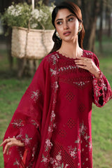 Sardinia TALES OF PETALS Luxury Lawn'26 - FLORAL FUCHSIA - Z-1576