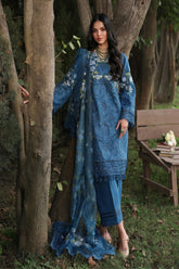 Sardinia TALES OF PETALS Luxury Lawn'26 - BLUE BLOSSOMS - Z-1561