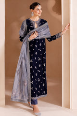 Winter LUXE Luxury Embroidered Velvet Formal - CVF D-03 - Z-1466