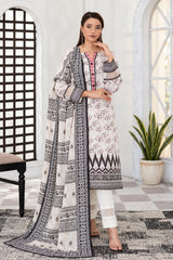 IZZARA Premium Printed Lawn Ready to Wear – Elegant Floral Print - Z-10020