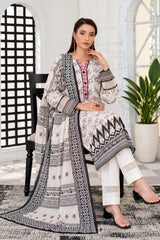 IZZARA Premium Printed Lawn Ready to Wear – Elegant Floral Print - Z-10020