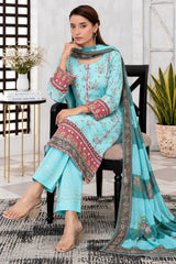 IZZARA Premium Printed Lawn Ready to Wear – Elegant Floral Print - Z-10028