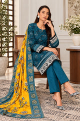 IZZARA Premium Printed Lawn Ready to Wear – Elegant Floral Print - Z-10022