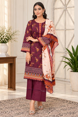 IZZARA Premium Printed Lawn Ready to Wear – Elegant Floral Print - Z-10021
