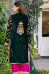 Winter LUXE Luxury Embroidered Velvet Suit - PAREESHAY - Z-267