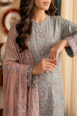 Luxury Handwork Lawn 3PC Stitched Suit – Fancy Designer Edition Z-1609