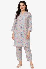 Premium Printed Pure AirJet Lawn 2 Piece Suit | Shirt & Trouser - Z-1677