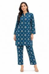Premium Printed Pure AirJet Lawn 2 Piece Suit | Shirt & Trouser - Z-1682