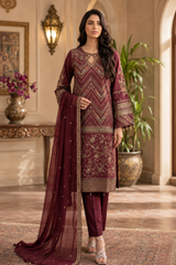 Luxury Handwork Lawn 3PC Stitched Suit – Fancy Designer Edition Z-1611