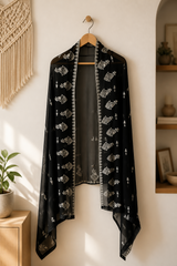 Luxury Stitched 2-Piece Pure Bamber Chiffon Handwork Suit - Z-558