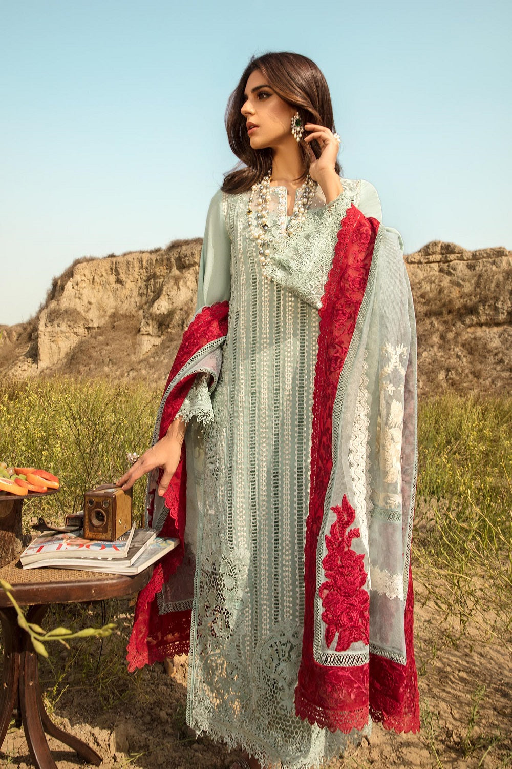 Green Luxury Embroidered Lawn Edition'24 - TC-459